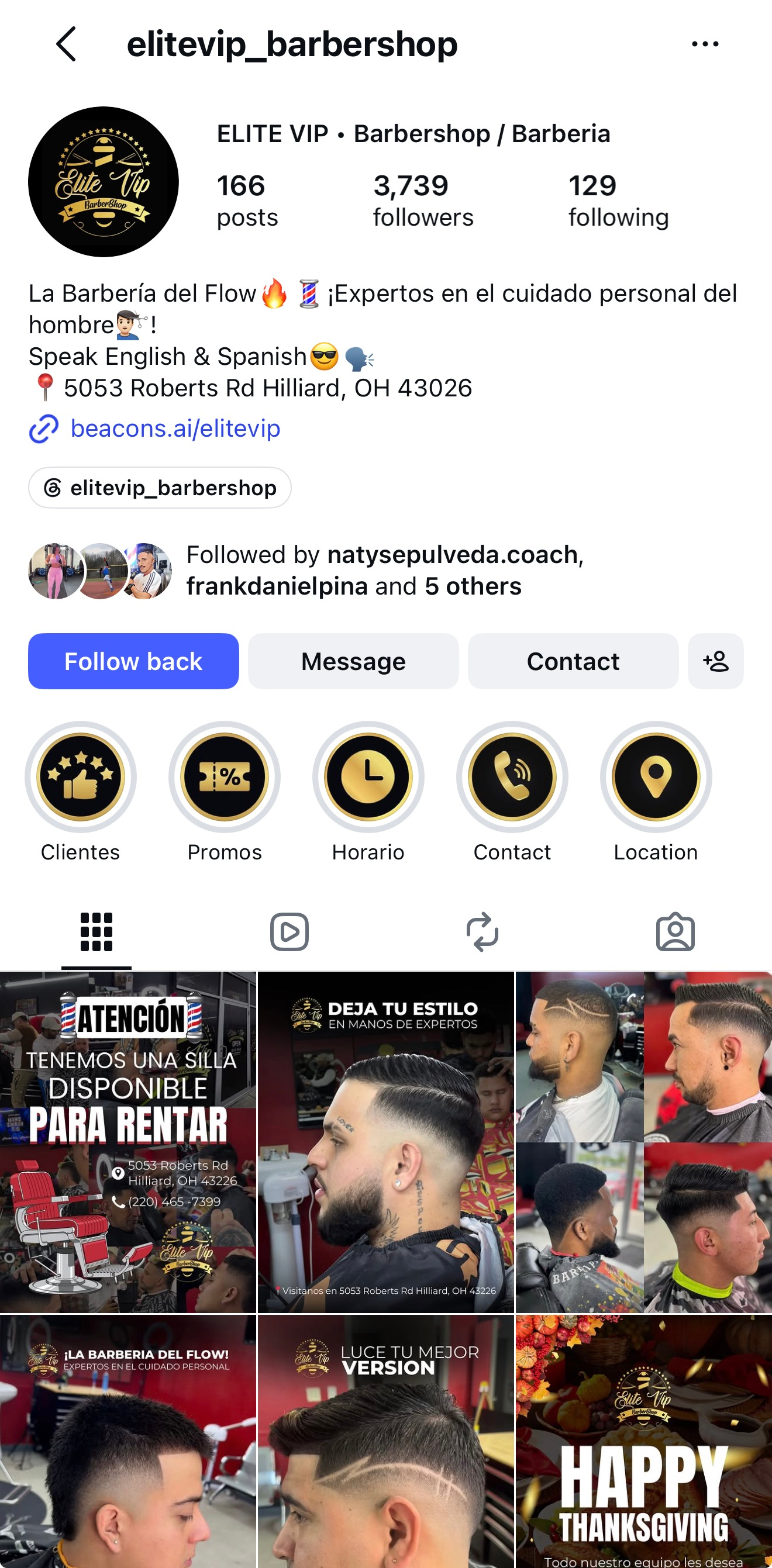Contenido de Elite VIP Barbershop